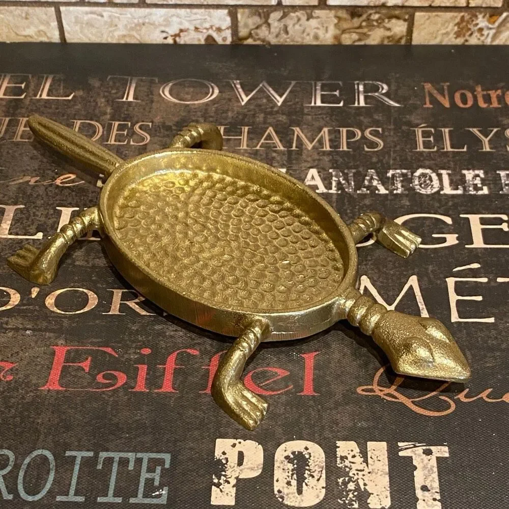 OpalHouse Decorative Jungalow Gold Paint Turtle Tray NWT